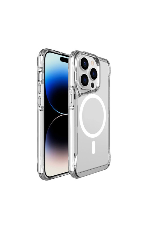 20068310 Apple İphone 14 Pro Max İle Uyumlu Kılıf Airbag Köşeli Magsafe Wireless Şarj Özellikli Kılıf Kapak