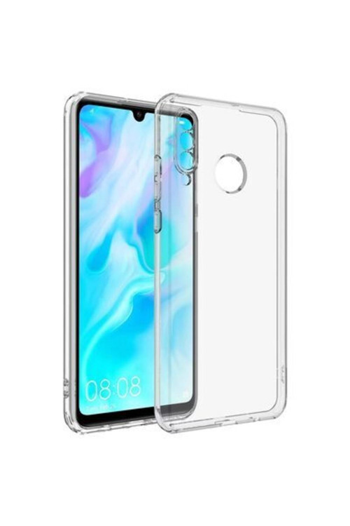 20068310 Huawei P30 Lite Ile Uyumlu Kılıf Şeffaf Kamera Korumalı Esnek Silikon Telefon Kılıfı Kapak
