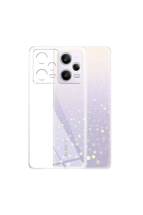 20068310 Xiaomi Redmi Note 12 5G Ile Uyumlu Kılıf Şeffaf Kamera Korumalı Esnek Silikon Telefon Kılıfı Kapak