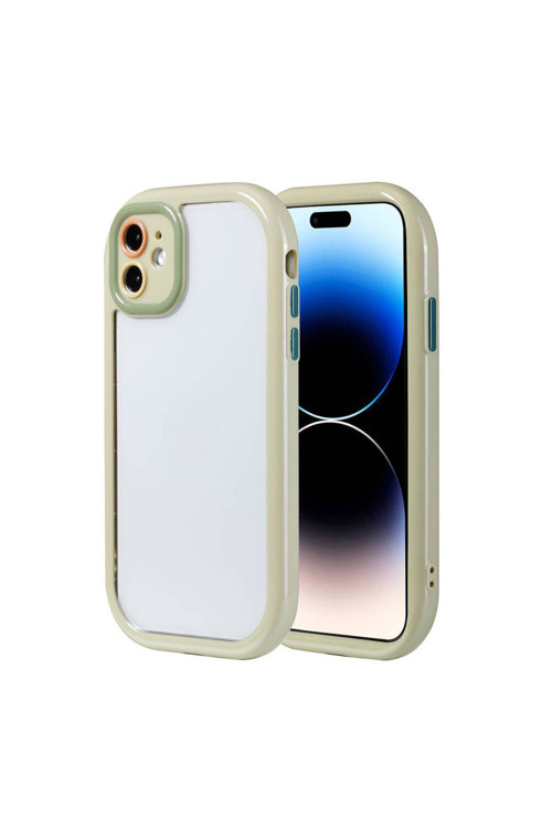20068310 Apple İphone 11 Uyumlu Kılıf Kamera Korumalı Renkli Kenar Ve Çerçeve Tasarımlı Kapak
