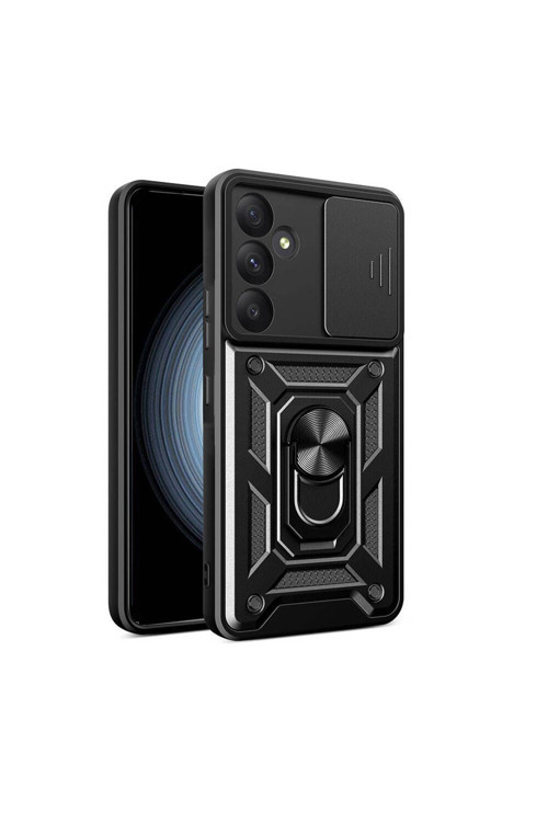 20068310 Samsung Galaxy A35 İle Uyumlu Kılıf Magnetik Standlı Kamera Korumalı Sürgülü Kapak