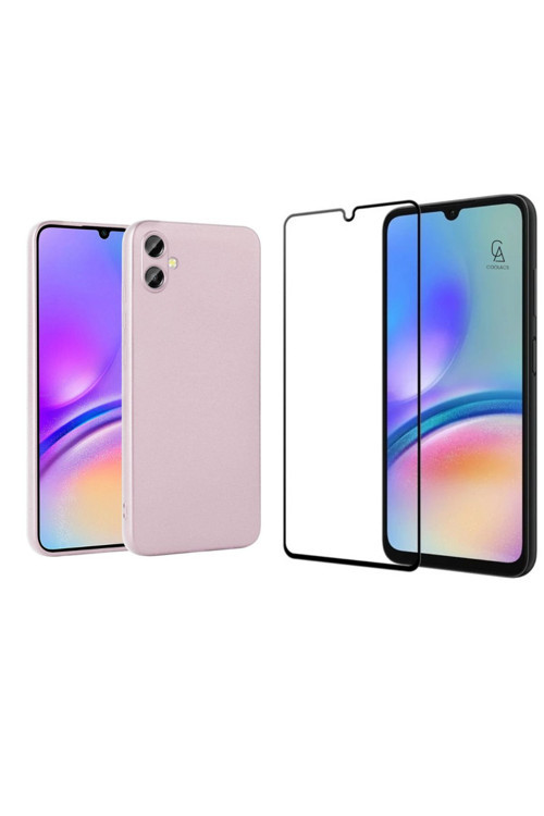 20068310 Samsung Galaxy A05 İle Uyumlu Telefon Kılıfı Ve 5D Tam Kaplayan Cam Ekran Koruyucu