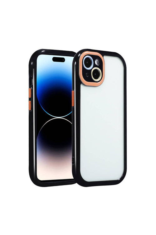 20068310 Apple İphone 14 Uyumlu Kılıf Kamera Korumalı Renkli Kenar Ve Çerçeve Tasarımlı Kapak