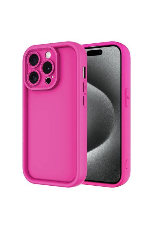 20068310 Apple İphone 15 Pro Max İle Uyumlu Kılıf Kamera Korumalı Yüksek Kenarlı Kapak