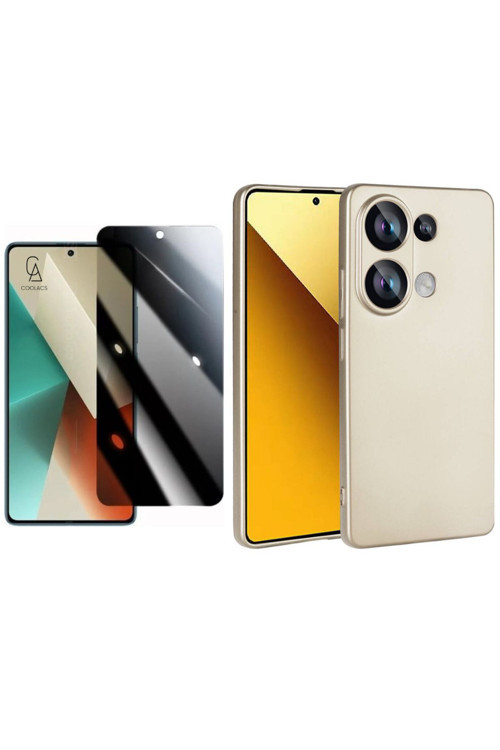 20068310 Xiaomi Redmi Note 13 Pro 4G Ile Uyumlu Soft Yumuşak Telefon Kılıfı Ve Hayalet Privacy Ekran Koruyucu