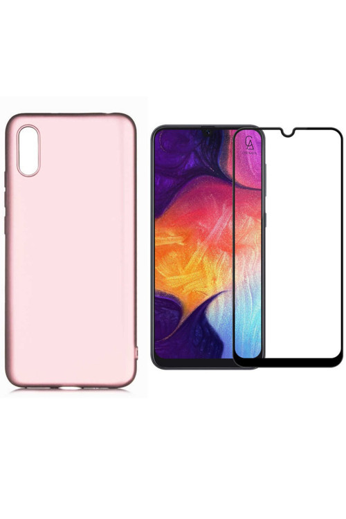 20068310 Xiaomi Redmi 9A İle Uyumlu Soft Yumuşak Telefon Kılıfı Ve 5D Tam Kaplayan Cam Ekran Koruyucu
