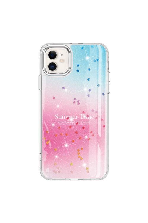 20068310 Apple İphone 11 Uyumlu Kılıf Simli Desenli Parlak Telefon Kılıfı Kapak