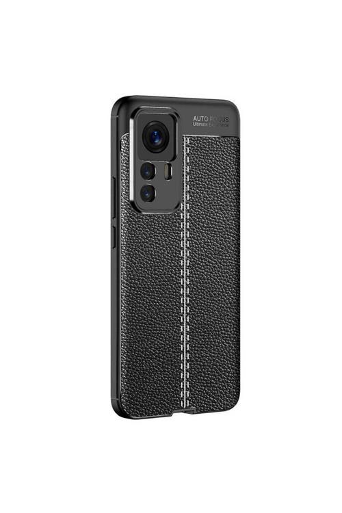 20068310 Xiaomi Mi 12T İle Uyumlu Kılıf Deri Görünümlü Silikon Telefon Kılıfı Kapak