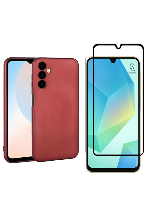 20068310 Samsung Galaxy A16 İle Uyumlu Telefon Kılıfı Ve 5D Tam Kaplayan Cam Ekran Koruyucu