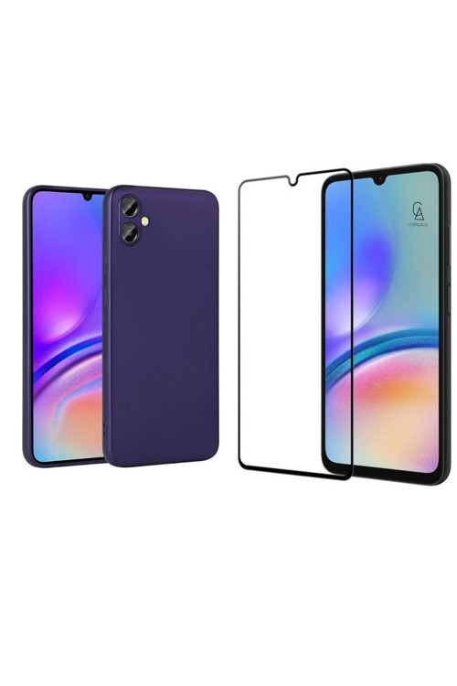 20068310 Samsung Galaxy A05 İle Uyumlu Telefon Kılıfı Ve 5D Tam Kaplayan Cam Ekran Koruyucu