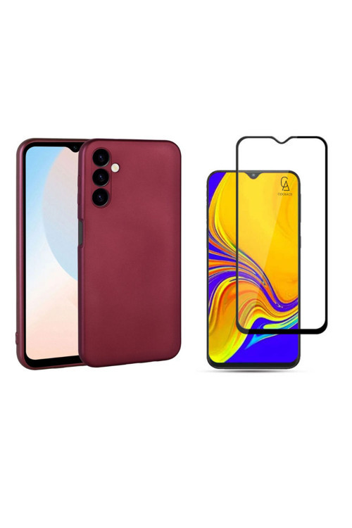 20068310 Samsung Galaxy A24 İle Uyumlu Soft Yumuşak Telefon Kılıfı Ve 5D Tam Kaplayan Cam Ekran Koruyucu