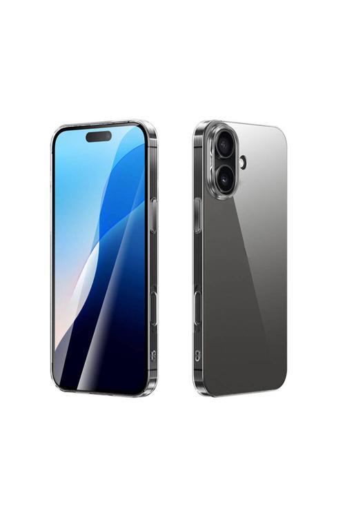 20068310 Apple İphone 16 İle Uyumlu Kılıf Şeffaf Sararmayan Sert Tpu Hassas Buton Telefon Kılıfı Kapak Şeffaf
