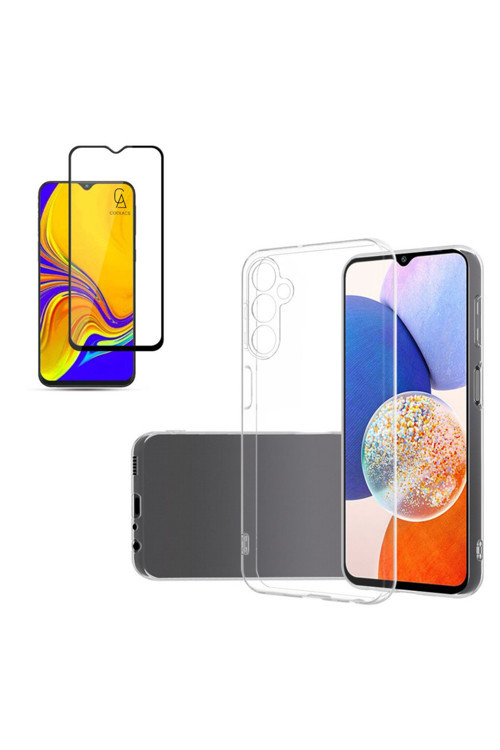 20068310 Samsung Galaxy A24 İle Uyumlu Soft Yumuşak Telefon Kılıfı Ve 5D Tam Kaplayan Cam Ekran Koruyucu
