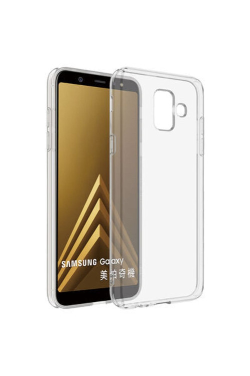 20068310 Samsung Galaxy J6 Plus Ile Uyumlu Kılıf Şeffaf Kamera Korumalı Esnek Silikon Telefon Kılıfı Kapak