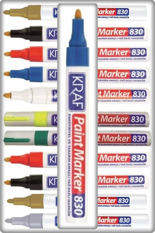 Kraf Paint Marker 830 Kalem Yağ Bazlı Mobilya Rötuş Kalemi Mavi 1 Adet