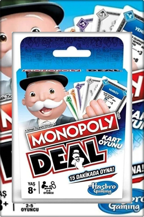 Monopoly Deal Kart Oyunu Çocuk Aile Kart Oyunu 2X9X14 Cm