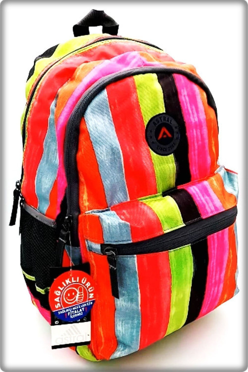 Lüx Okul Sırt Çantası Üç Gözlü Ortopedik Ortaokul Kız 45X30X22 Cm