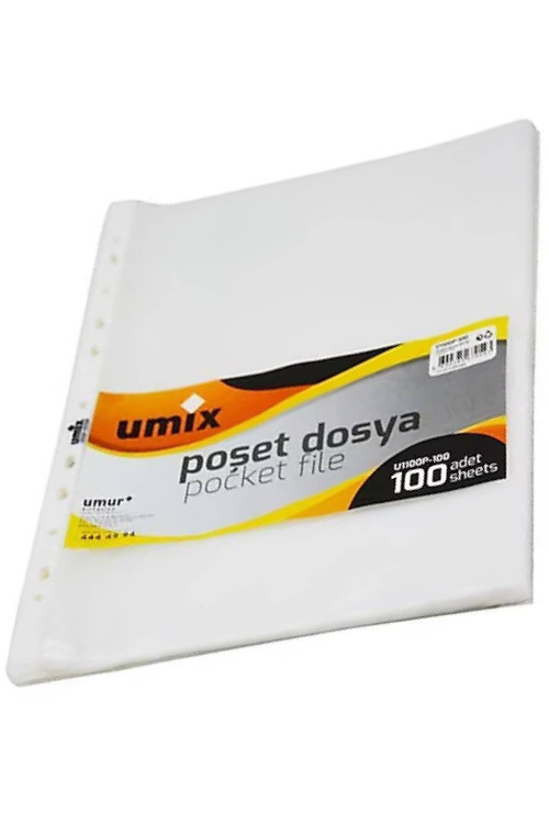 A4 Poşet Dosya 100'Lü 1 Paket Umix