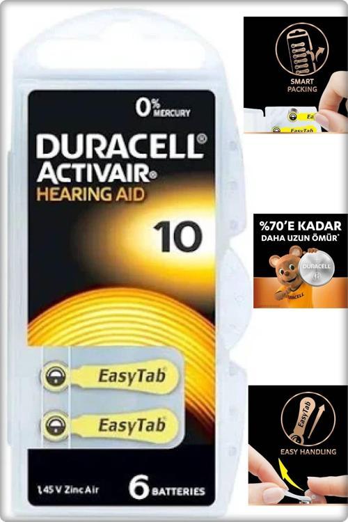 No.10 Kulaklık Pili & İşitme Cihazı Pili ( 6'Lı : 1 Paket )