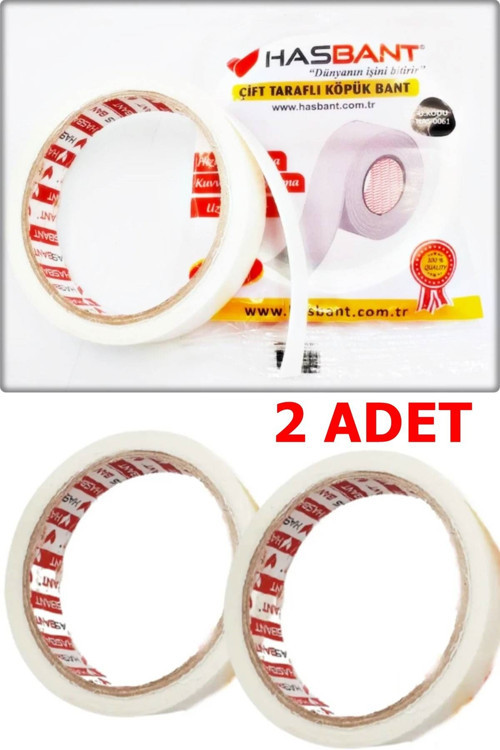 Çok Amaçlı Çift Taraflı Köpük Bant 18Mmx5M 2 Adet