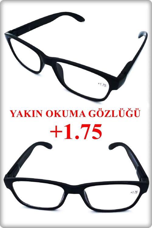 Unisex Kitap Okuma Gözlüğü & Bilgisayar Gözlüğü & Yakın Gözlüğü (+1.75) 1 Adet