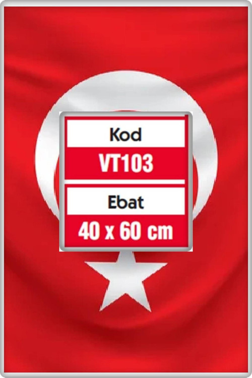 40X60 Türk Bayrağı Alpaka Kumaş 1 Adet