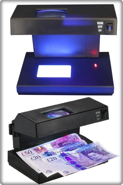 Counterfeit Büyüteçli Uv Işıklı Taşınabilir Para Kontrol Dedektörü 11,9X13X18,3 Cm