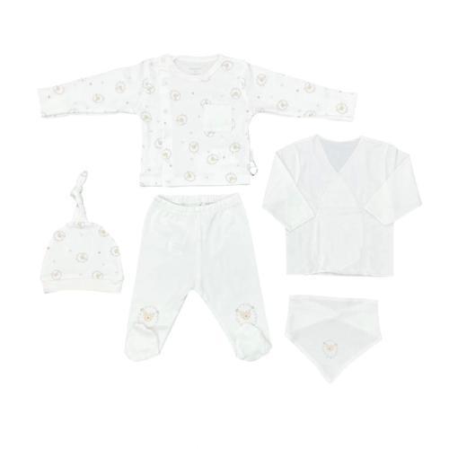 Nessiworld Andywawa AC25560 Newborn Set Tinny Ships 5'Li Hastane Çıkışı Ekru