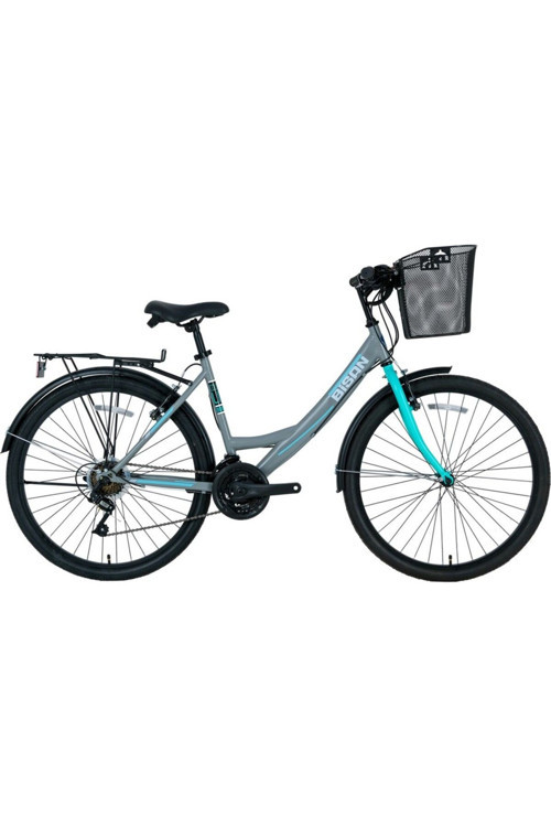 Mabella Açık Gri Yeşil Şehir Bisikleti 21 Vites 24 Jant 34Cm Kadro Blc