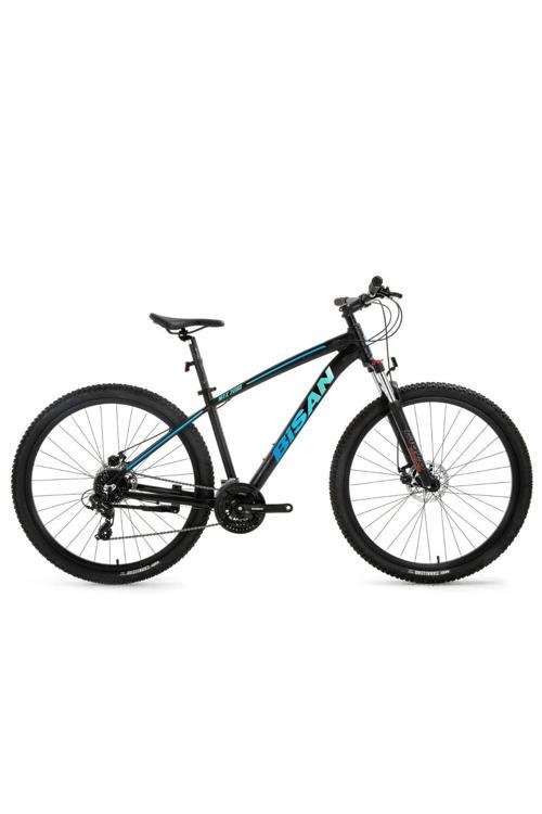 2024 Bisan Mtx 7200 26" Dağ Bisikleti Siyah Mavi, 39.5 Cm Alüminyum Kadro, 24 Vites, M Disk Fren