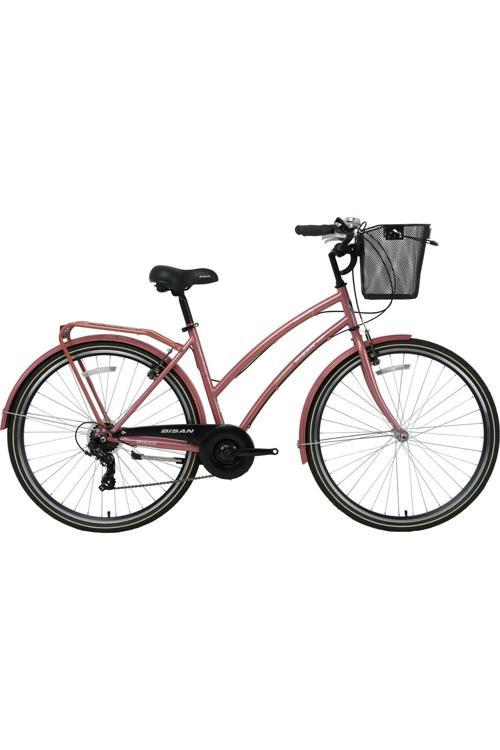 Serenity S V Fren 7 Vites 28 Jant Şehir Bisikleti Metalik Pembe Silver 46 Kadro
