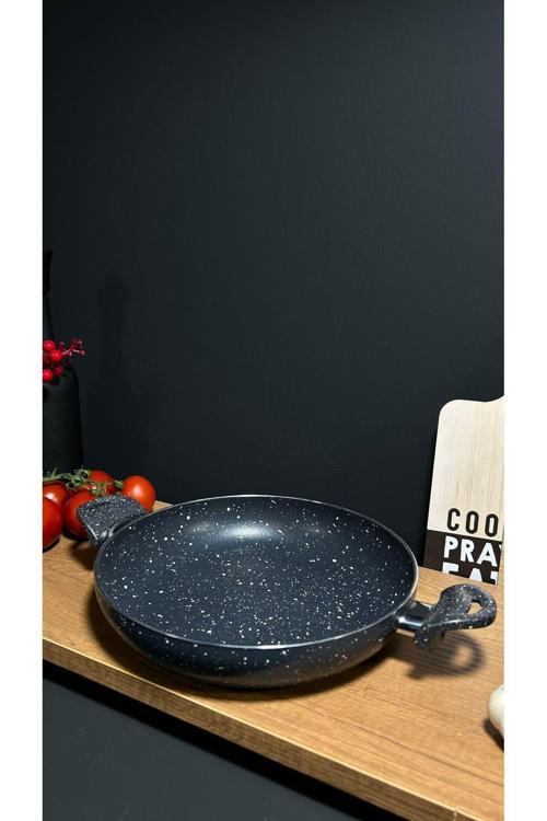 20 Cm Çift Kulp Gri Granit Tava