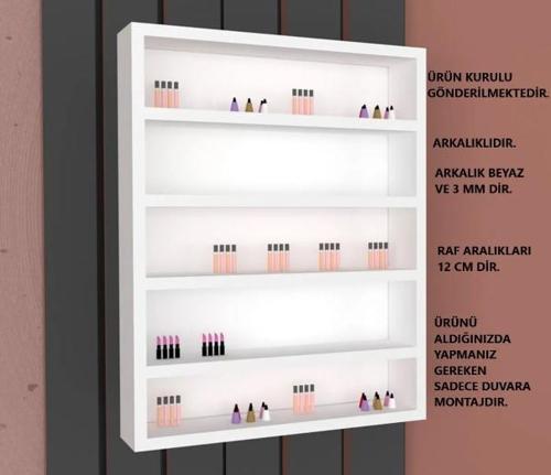 Ahşap Oje Rafı