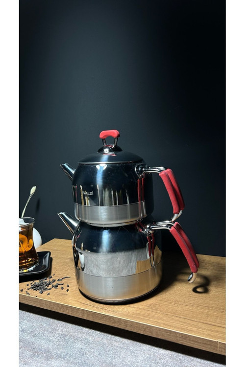 Çelik 304 Aile Çaydanlık Silikon Kulp