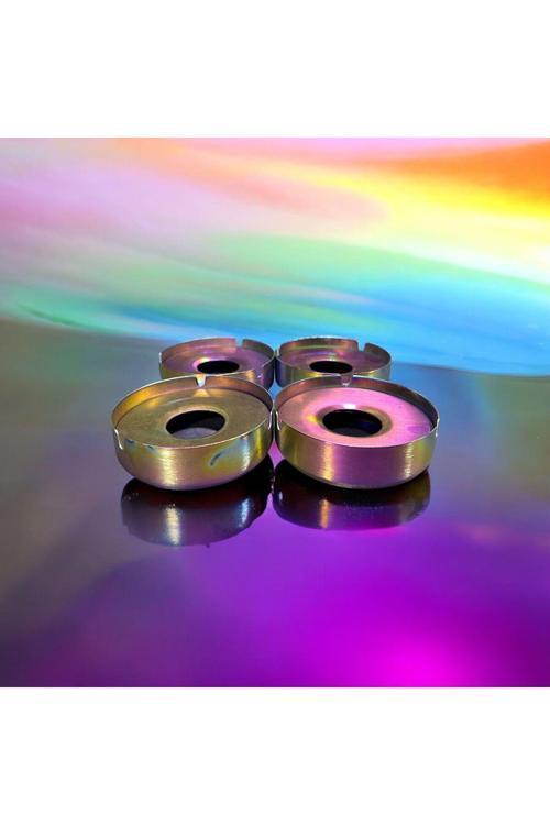 Ev Ofis Restoran Cafe Metal Küllük Kapaklı 4 Lü