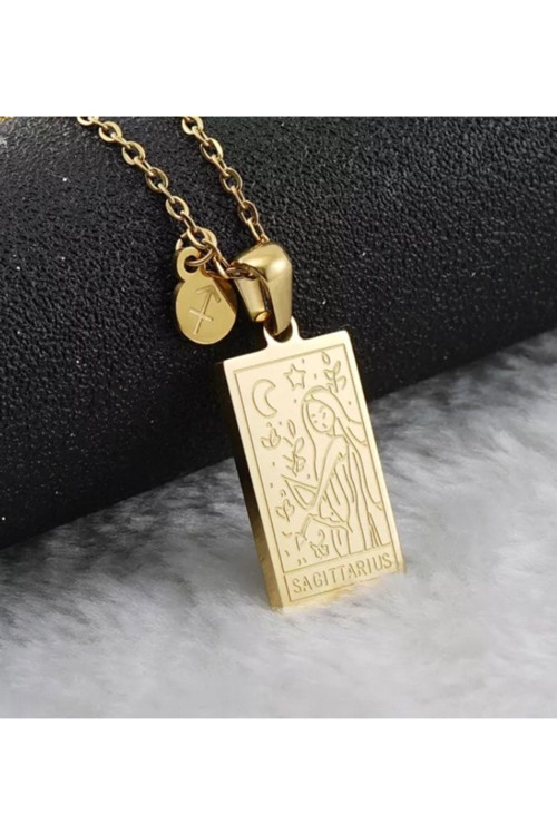 925 Ayar Gümüş Yay Burcu Tarot Kolye