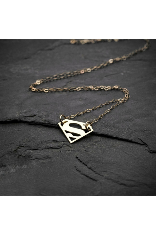 Has Altın Kaplama Superman 925K Kolye