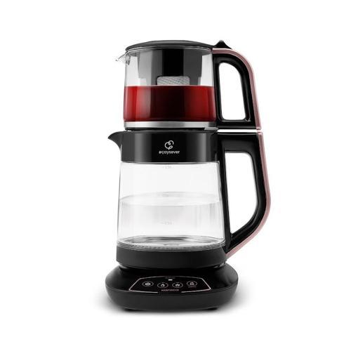 Çaysever 3 in 1 Konuşan Su Isıtıcı ve Mama Suyu Hazırlama Cam Çay Makinesi Rosegold