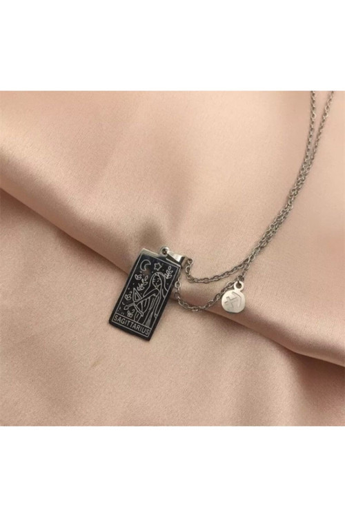 925 Ayar Gümüş Yay Burcu Tarot Kolye