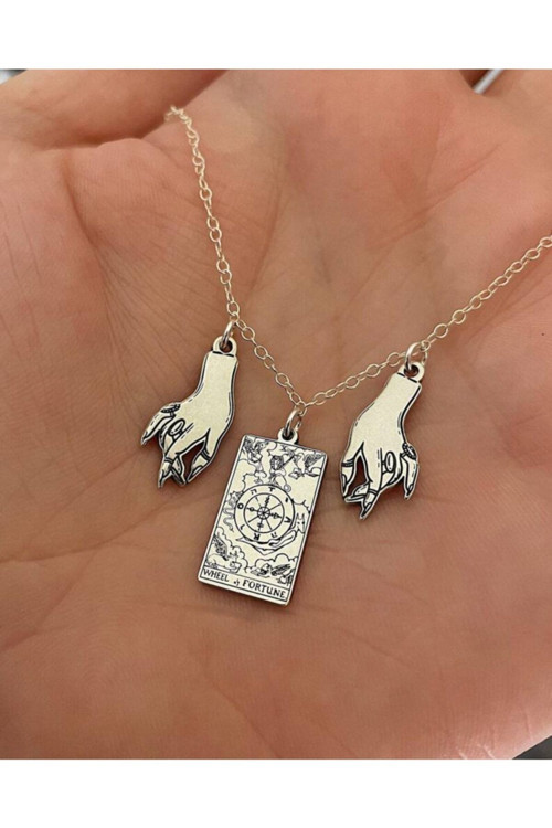 925 Ayar Gümüş Tasarım Tarot Kolye