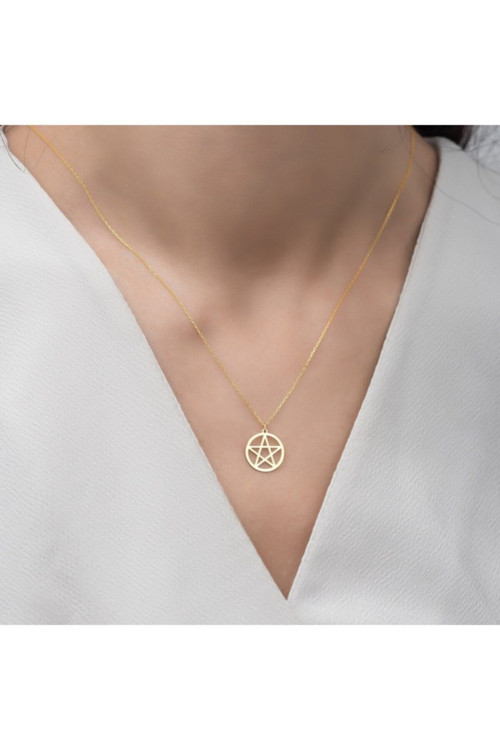 925 Ayar Gümüş Pentagram Kolye