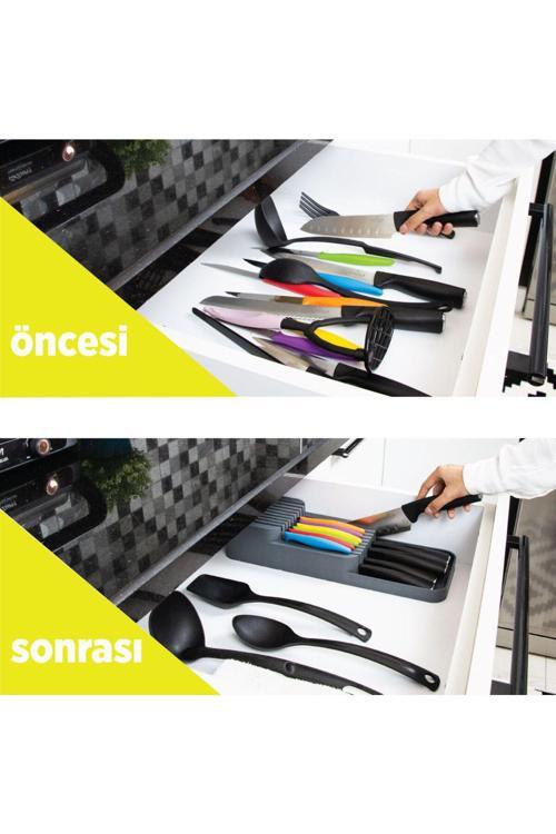 2 Sıralı Pratik Bıçaklık - Çekmece İçi Düzenleyici Bıçaklık Organizer