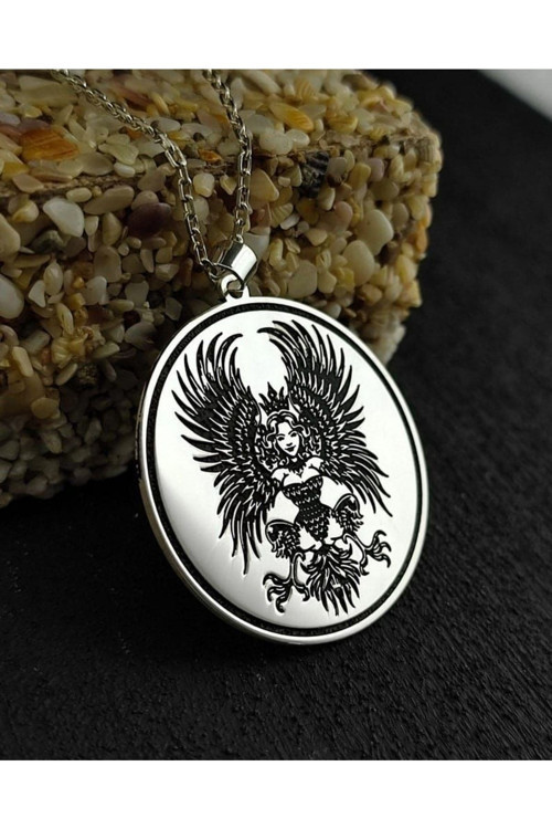 925 Ayar Gümüş Harpy Ortaçağ Mitoloji Kolye