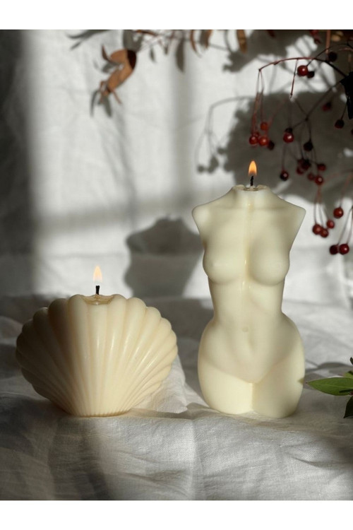 Soya Wax 2Li Kadın Vücudu Ve Istiridye Mum