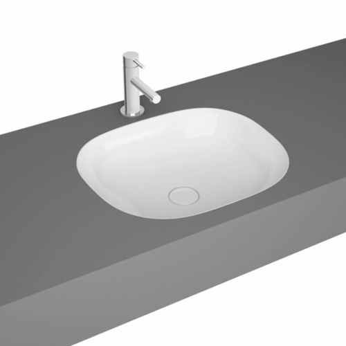 Plural Tezgahaltı lavabo 7810B403-1083 Oval - kompakt - 45x38 cm - armatür deliksiz - su taşma deliksiz - Clean -