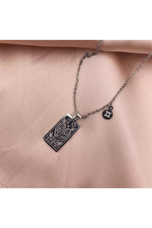925 Ayar Gümüş Ikizler Burcu Tarot Kolye