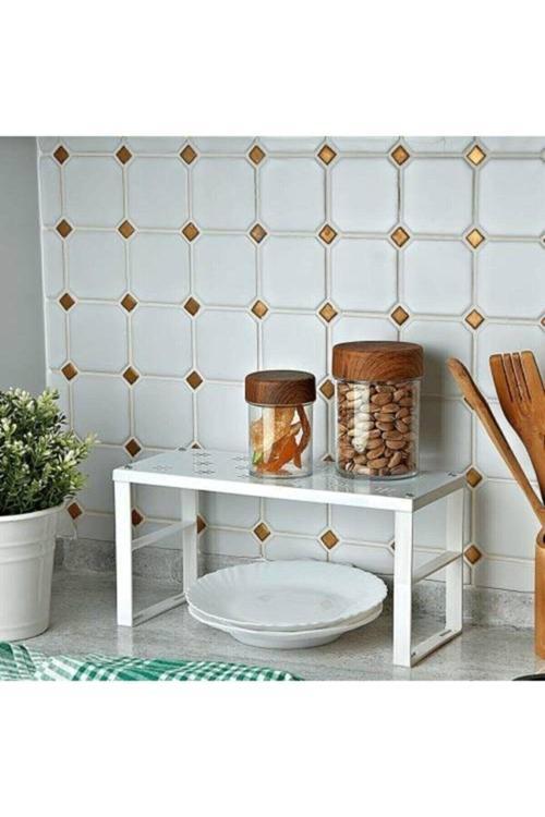 Küçük Tezgah Üstü ,Lavabo Üstü Raf ,Dolap Içi Düzenleyici Raf, Bardak Rafı, Düzenleme Rafı Org-02