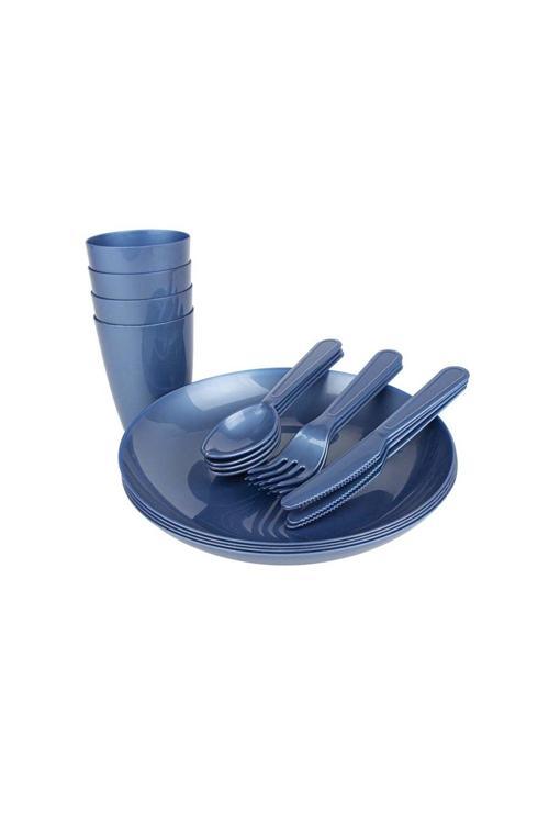 Piknik Seti Pratik Yer Kaplamaz Piknik Tabak Seti Piknik Eşyaları 4Kişilik 20 Parça