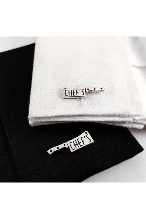 925 Ayar Gümüş Chef’S Bıçak Tasarım Kol Düğmesi