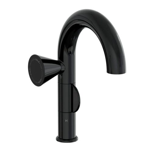 Liquid Lavabo Bataryası A4275539 Soldan Kullanım - Parlak Siyah